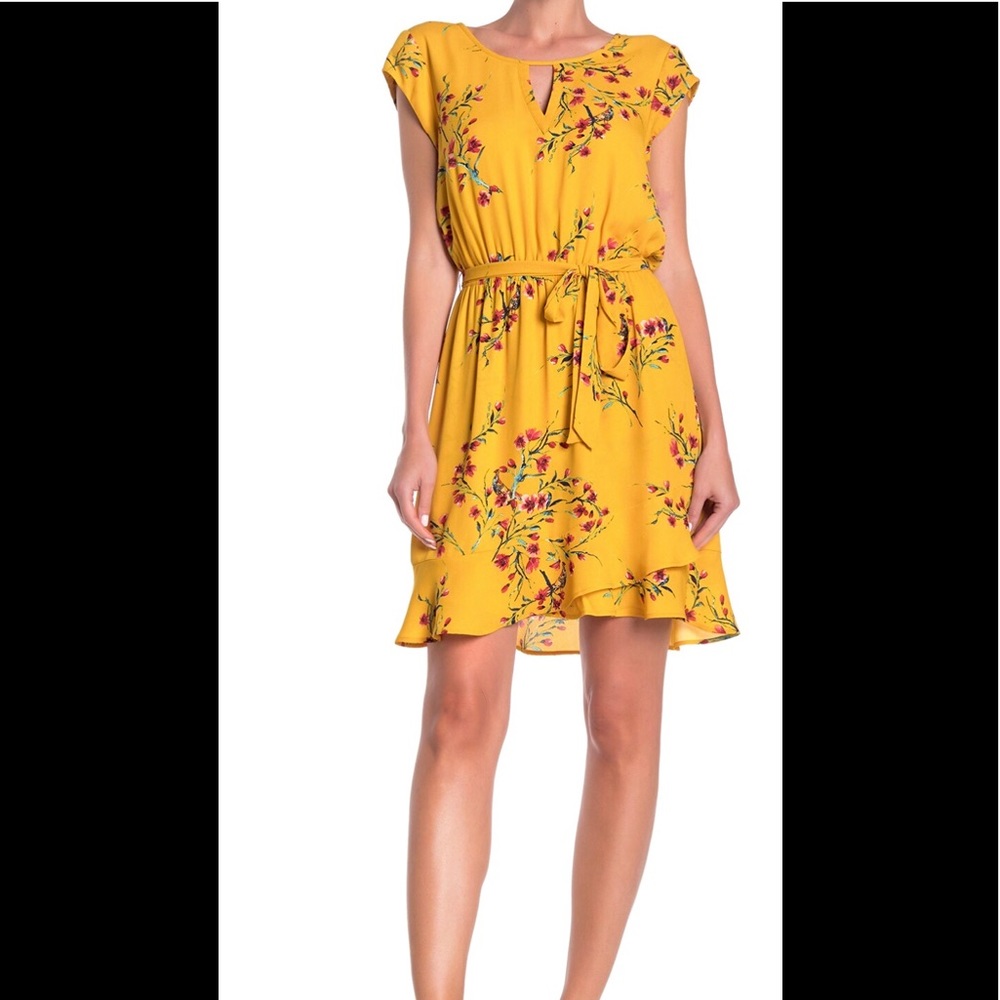 DR2 Floral Cap Sleeve Dress NWT